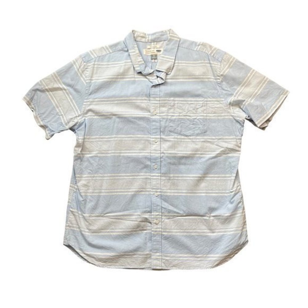 Old Navy Men's 100% Cotton Striped Slim Fit Button Up The Oxford Shirt Size XL